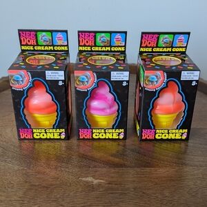 🔥 Viral NeeDoh Nice Cream Cone Limited Edition Pink Or Orange Squishie (1)
